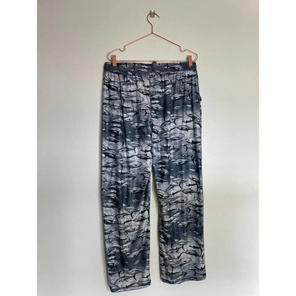 Reel Legends Elastic Waist Drawstring Fish Print Performance Outfitters Pants L - Picture 8 of 9